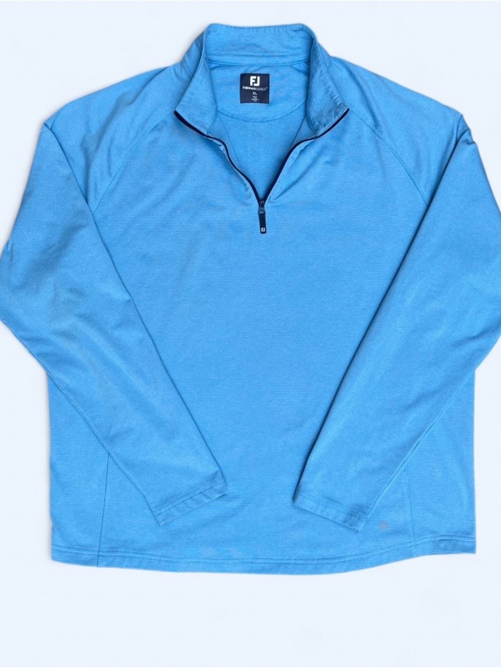 FootJoy Men's Light Blue Quarter-Zip Pullover preppy golf performance casual XL